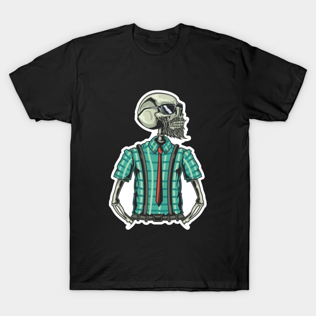 hipster skull T-Shirt by tdK